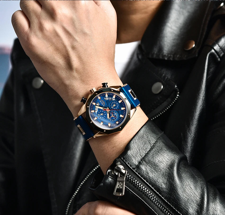 Luxury Chronograph – Waterproof Sport Quartz Watch for Men