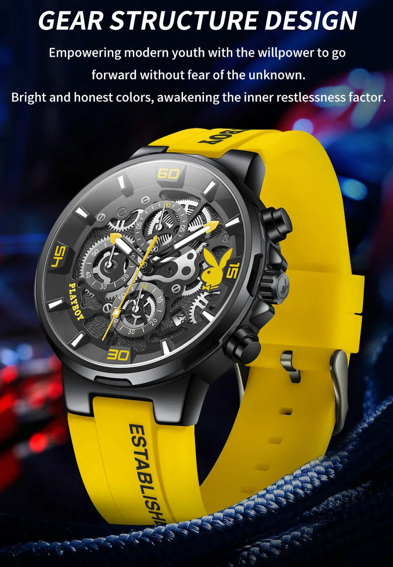 Luxury Men’s Watch – Quartz, Waterproof, Luminous Sports Design