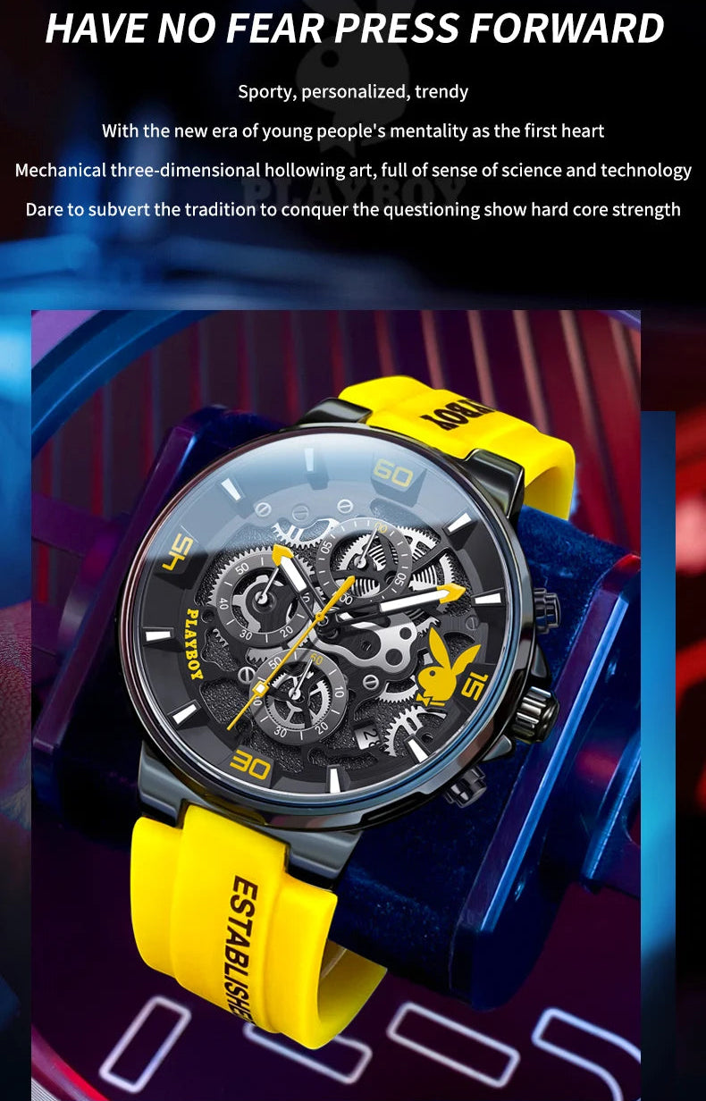 Luxury Men’s Watch – Quartz, Waterproof, Luminous Sports Design