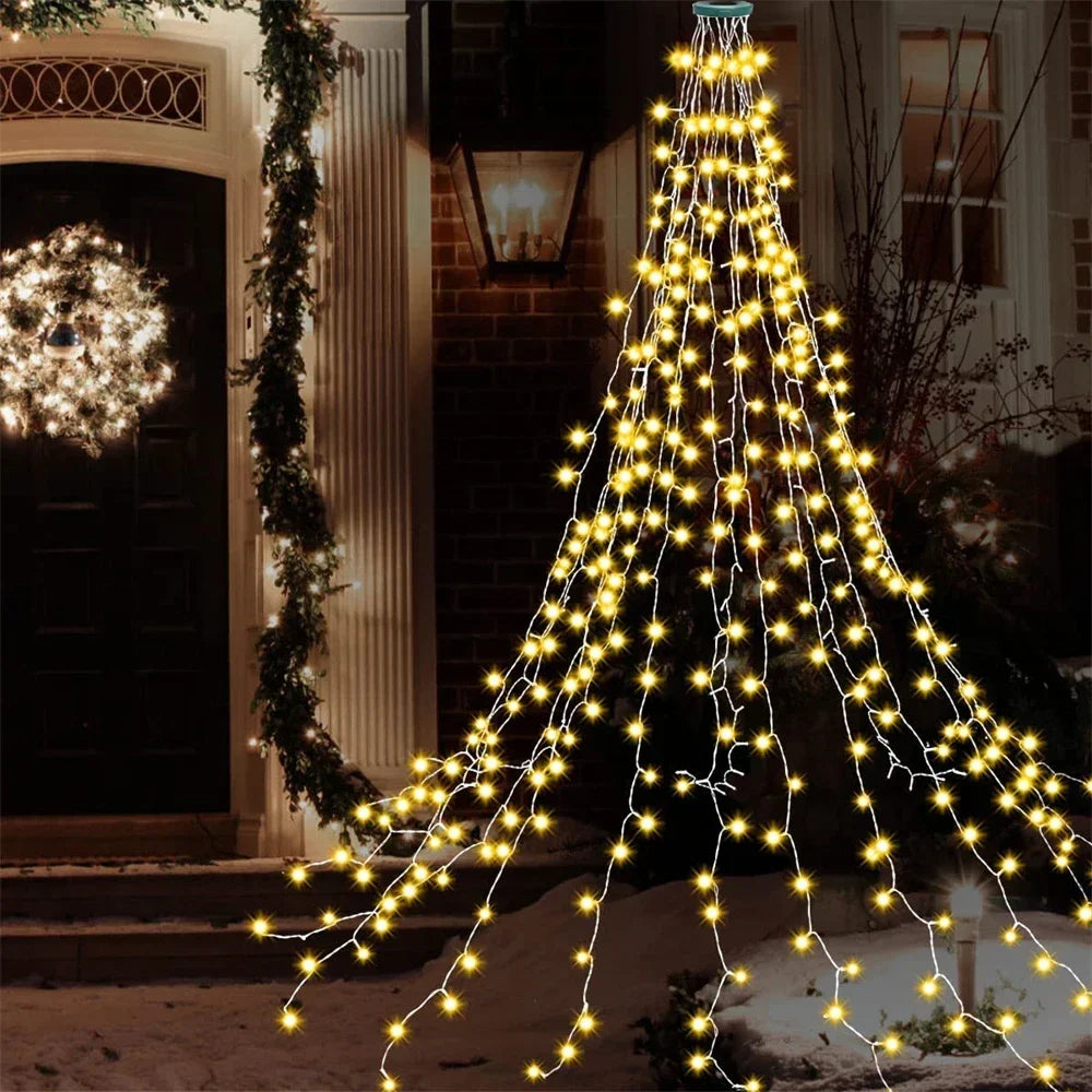 LED Waterfall Christmas Tree Lights — Global Mix holiday decor image 12