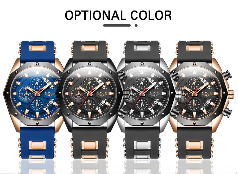 Luxury Chronograph – Waterproof Sport Quartz Watch for Men