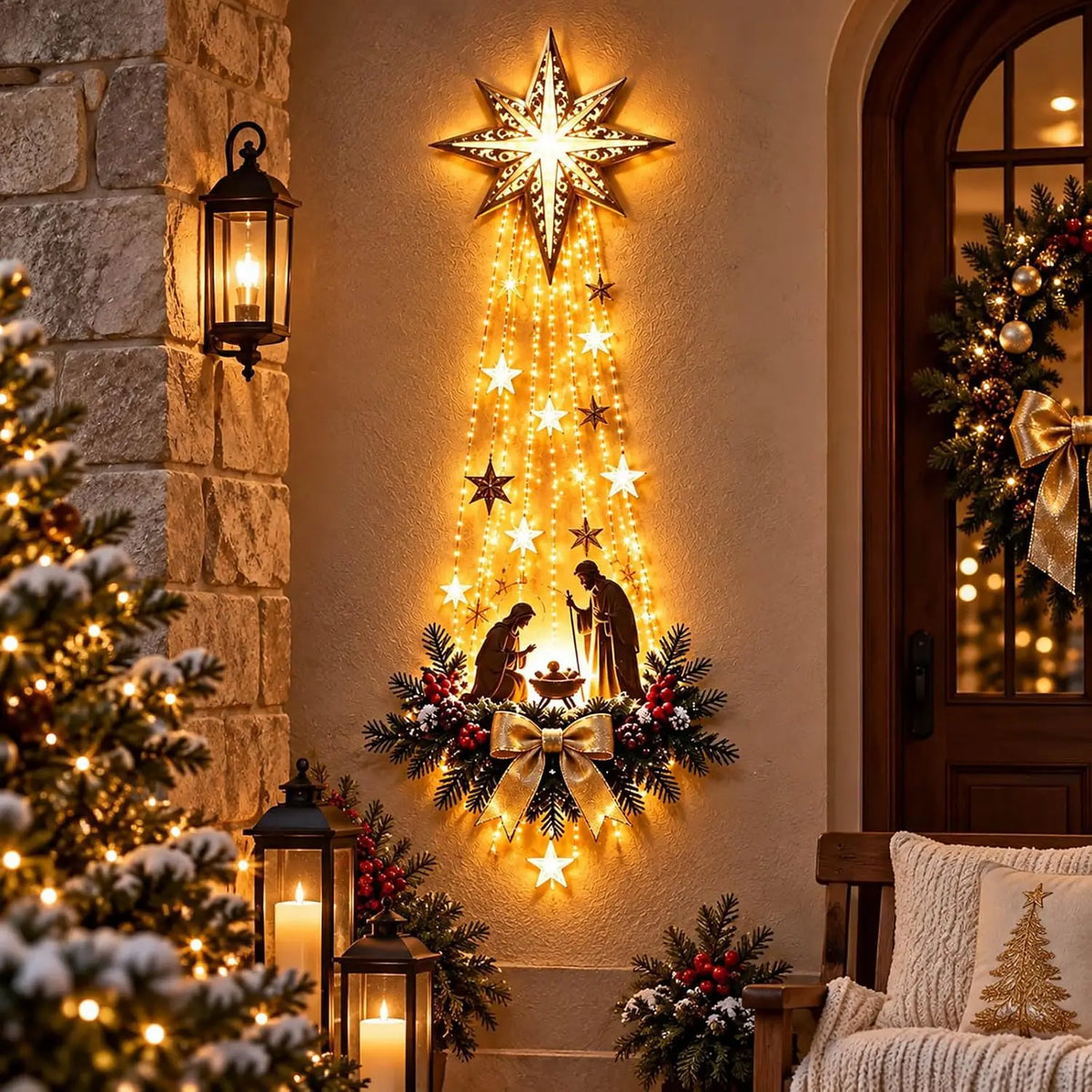 Lighted Nativity Wall Decor — Global Mix holiday decor image 16