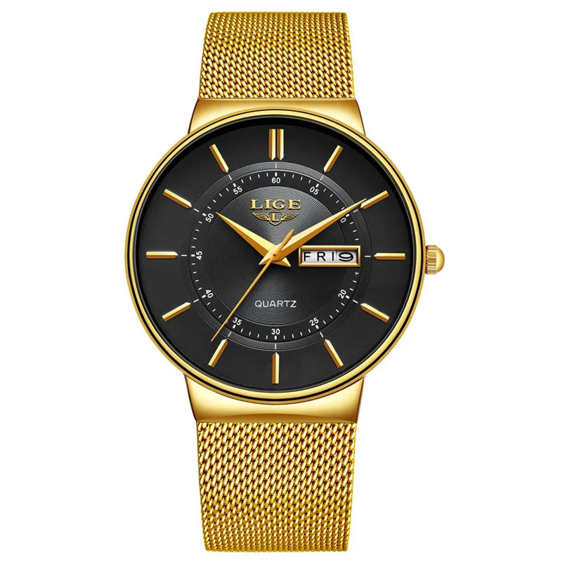 Luxury Men Watches Waterproof Ultra Thin Date Clock Male Steel Strap Casual Quartz Watch Men Sports Wrist Watch Man
