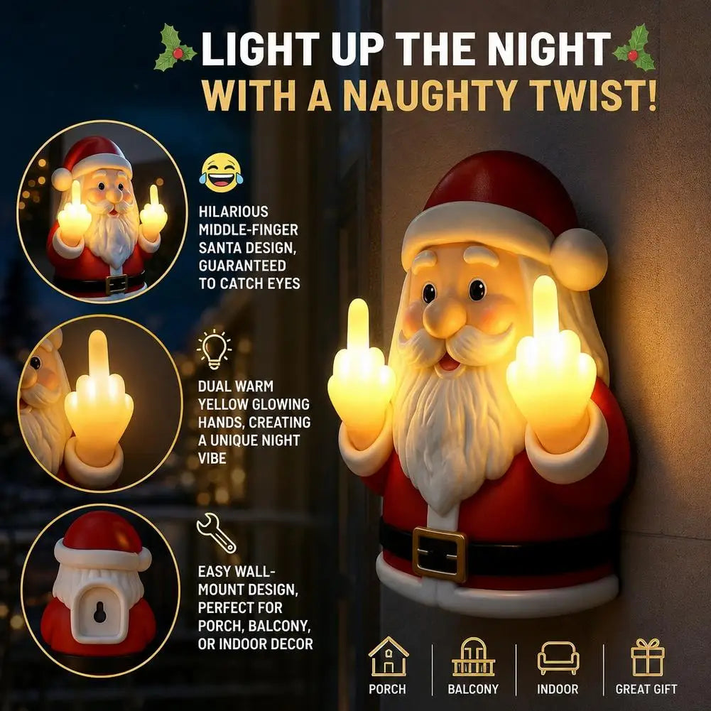Funny Glowing Santa Christmas Night Light