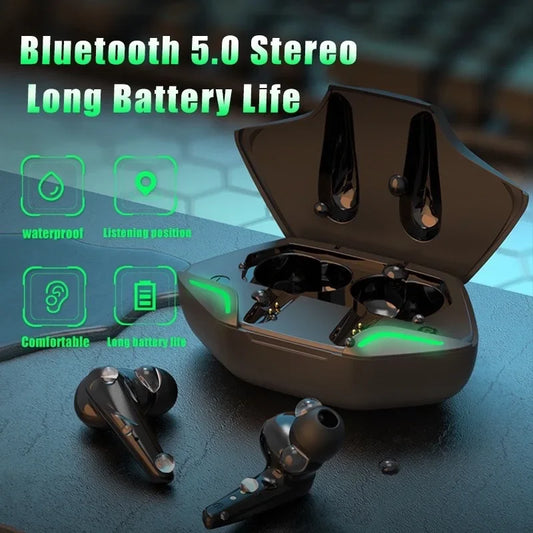 TWS Gaming Earbuds, 3D Surround Stereo, Low Latency, Wireless Headset with Mic