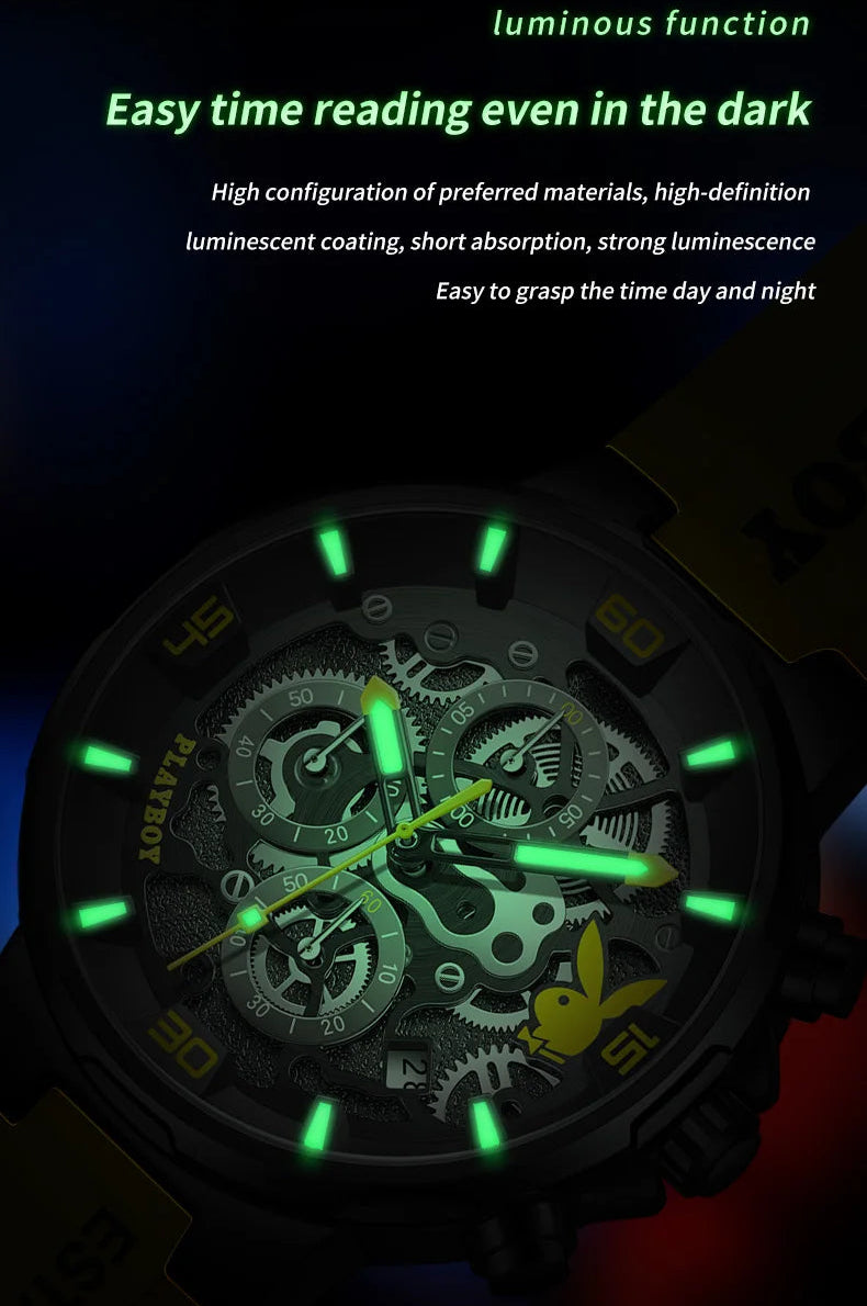 Luxury Men’s Watch – Quartz, Waterproof, Luminous Sports Design