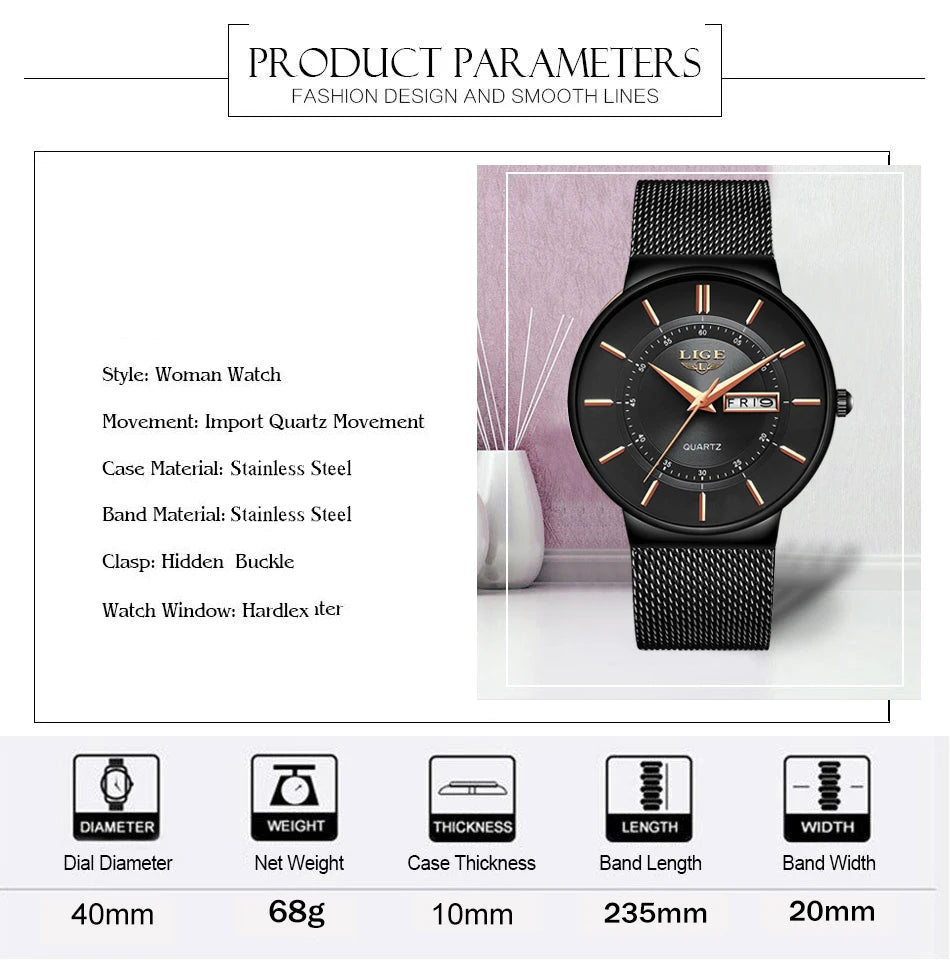 Luxury Men Watches Waterproof Ultra Thin Date Clock Male Steel Strap Casual Quartz Watch Men Sports Wrist Watch Man