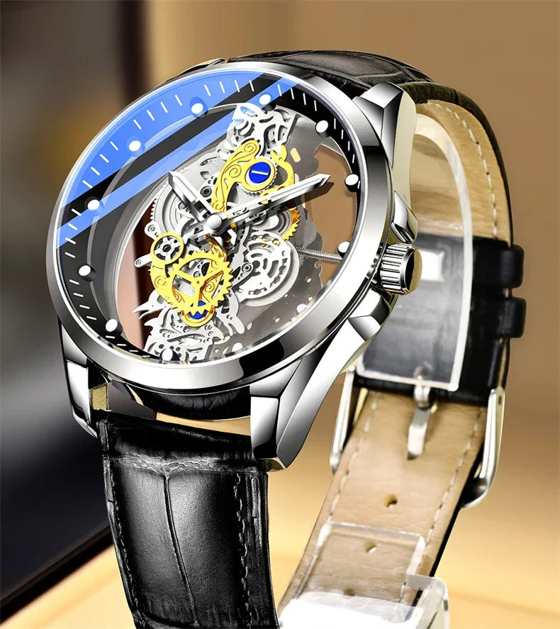 Luxury Men's Business Watches Men Silver Stainless Steel Quartz Watch Male Luminous Clock