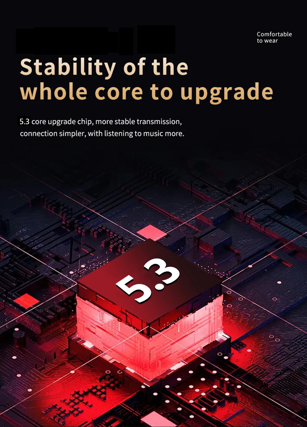 High-fidelity stereo sports Earphones with built-in microphone for HD calls