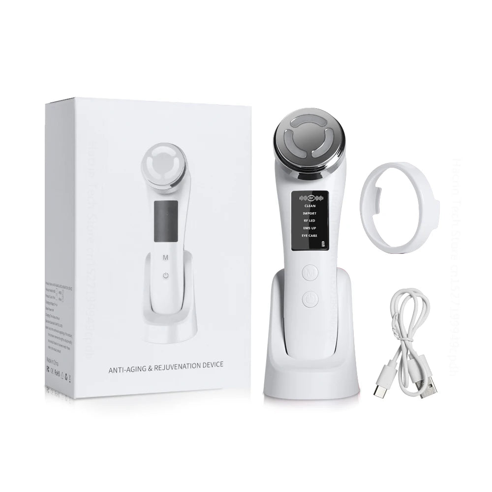 Facial Massager Microcurrent Massager for Face LED Light Therapy Skin Tightenin Facial Lifting Wrinkle Reducing Beauty Device - Global Mix