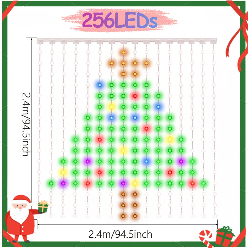 RGBIC Smart Christmas Curtain Lights