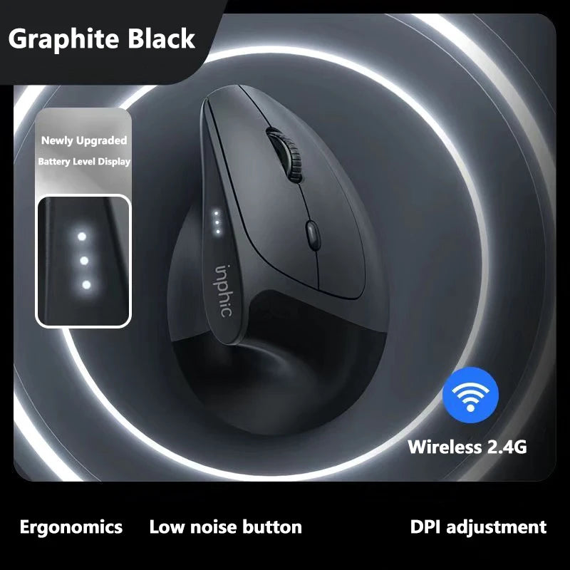 INPHIC X9 Pro Wireless Vertical Ergonomic Mouse