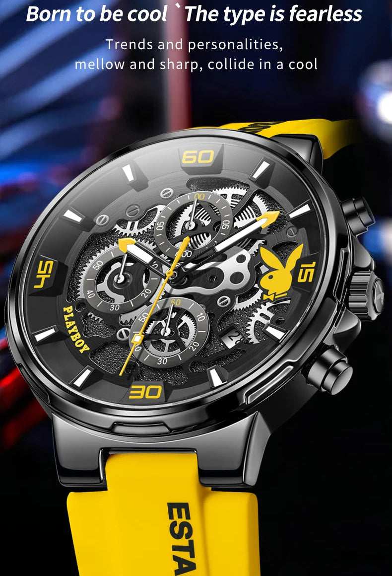 Luxury Men’s Watch – Quartz, Waterproof, Luminous Sports Design