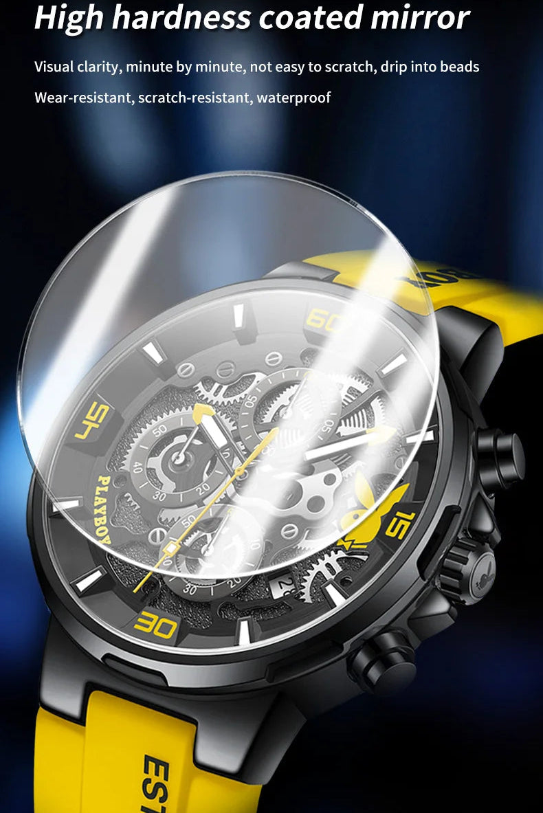 Luxury Men’s Watch – Quartz, Waterproof, Luminous Sports Design
