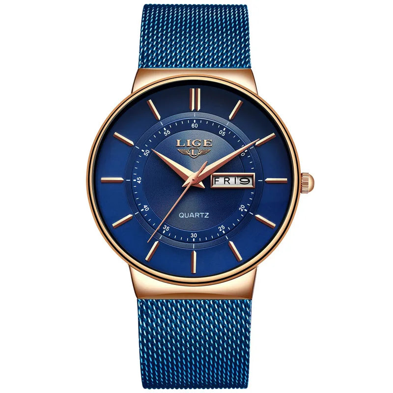 Luxury Men Watches Waterproof Ultra Thin Date Clock Male Steel Strap Casual Quartz Watch Men Sports Wrist Watch Man