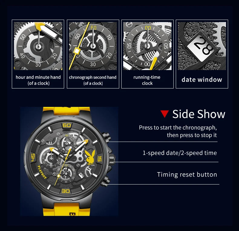 Luxury Men’s Watch – Quartz, Waterproof, Luminous Sports Design