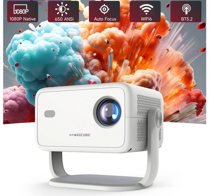 Projector 4K Auto Focus & Keystone Native 1080P Android11 Allwinner H713 BT5.2 WIFI6 360° Portable Outdoor