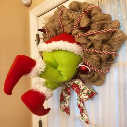 Christmas Elf Legs Burlap Wreath