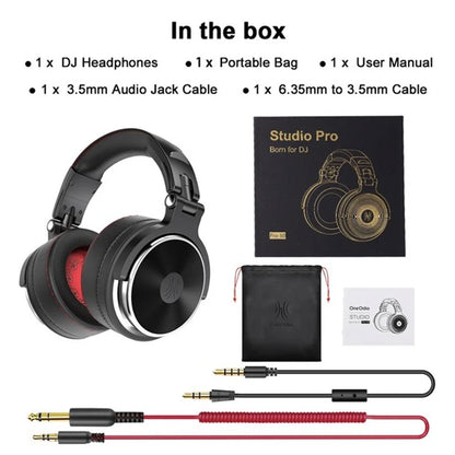 OneOdio Pro 50 Wired Studio Headphones with Microphone