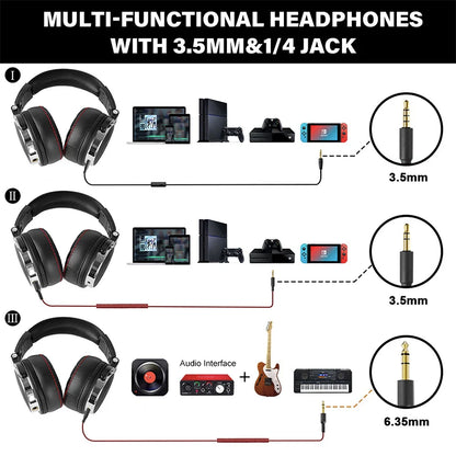 OneOdio Pro 50 Wired Studio Headphones with Microphone
