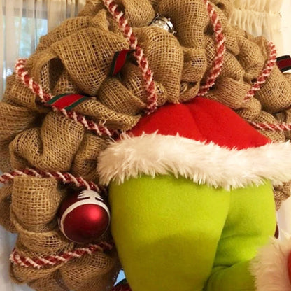 Christmas Elf Legs Burlap Wreath