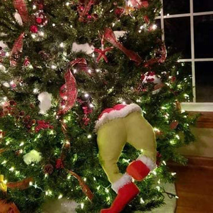 Christmas Elf Legs Burlap Wreath