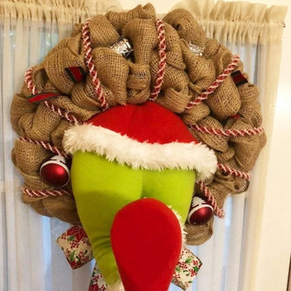 Christmas Elf Legs Burlap Wreath