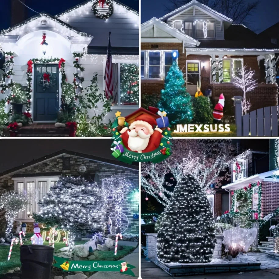 Outdoor Solar Christmas String Lights – 4 Pack