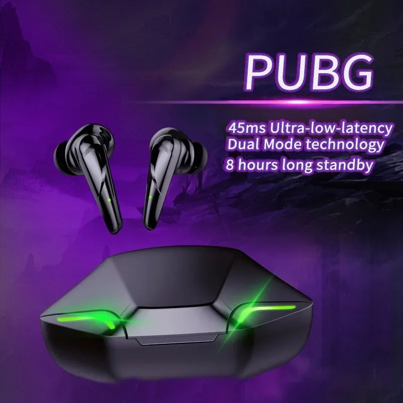TWS Gaming Earbuds, 3D Surround Stereo, Low Latency, Wireless Headset with Mic