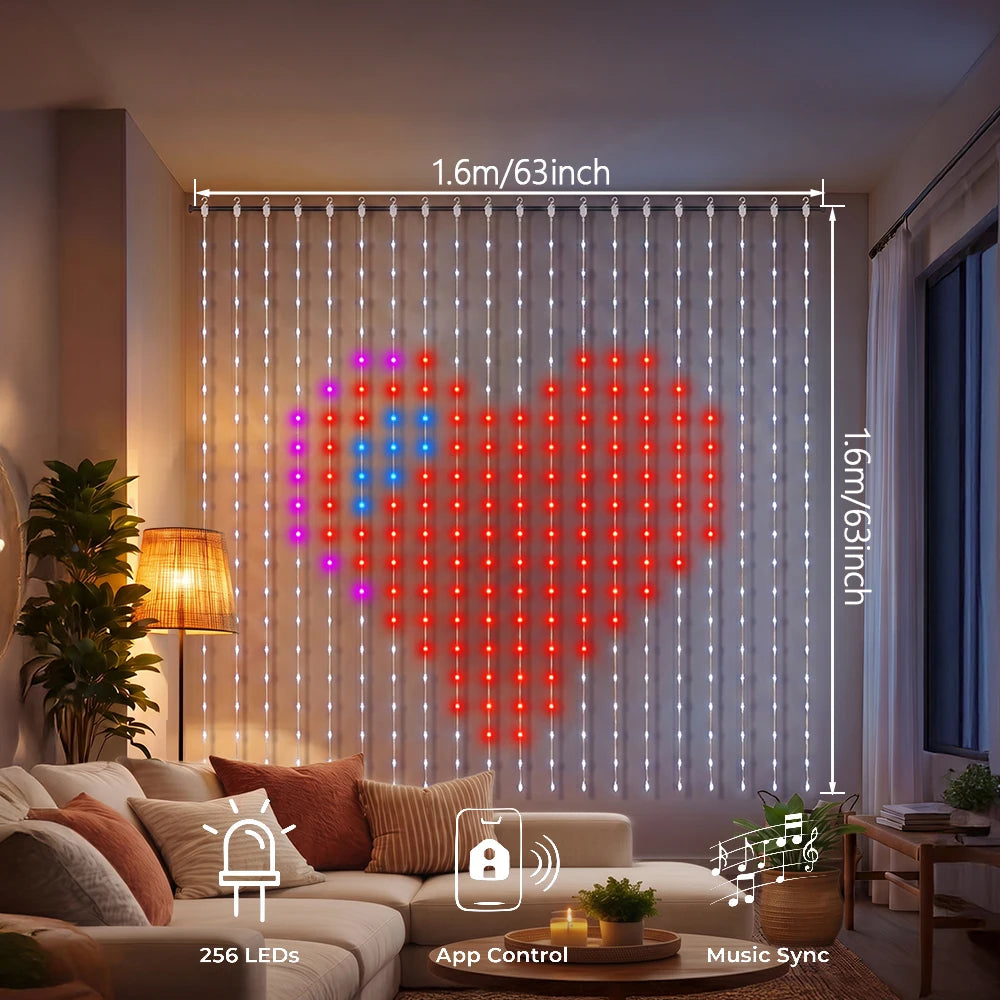 RGB Smart Fairy Curtain Lights