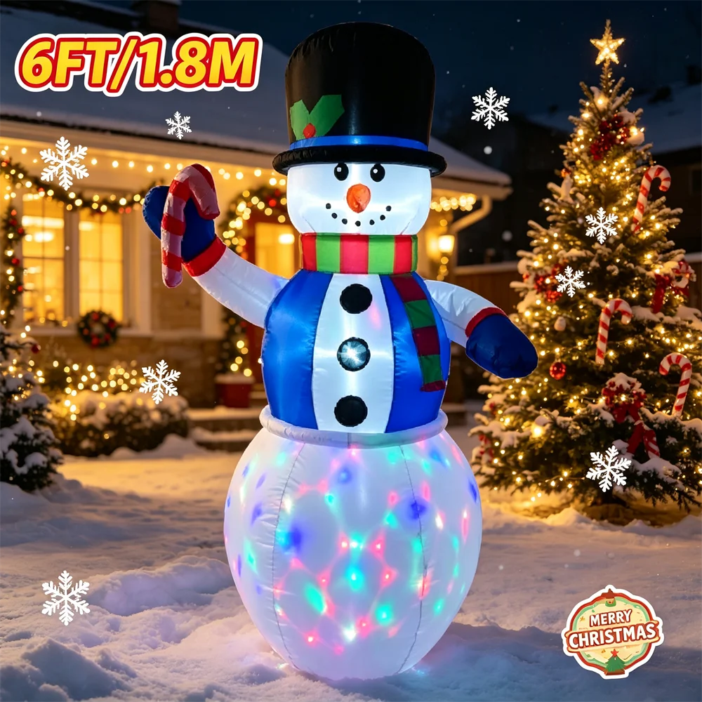 6FT LED Snowman Christmas Inflatable — Global Mix holiday decor image 7
