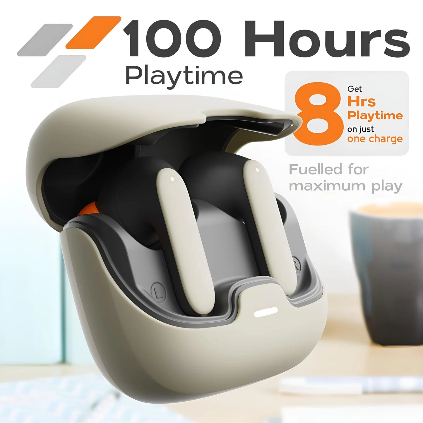 Wireless Earbuds Low Latency Game Earphones Mic Noise Reduction Fast Charging Game Mode Listen Music