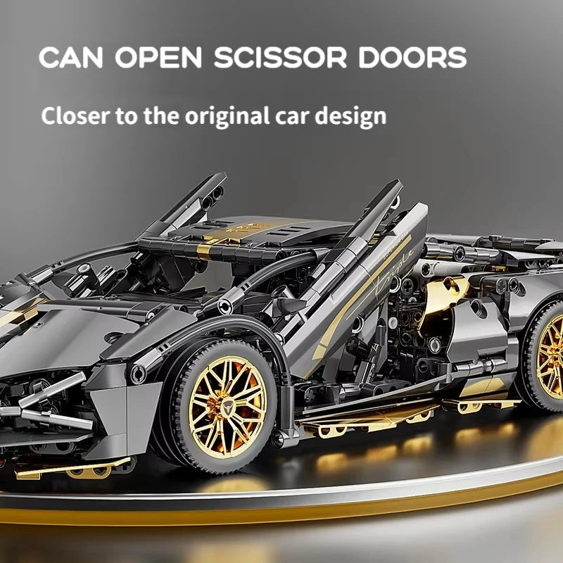 67129 Car MOC 1280pcs Building Blocks Car and Construction Toy Adult Collectible Cars Set to Build 1:14 Scale Sports Car Model