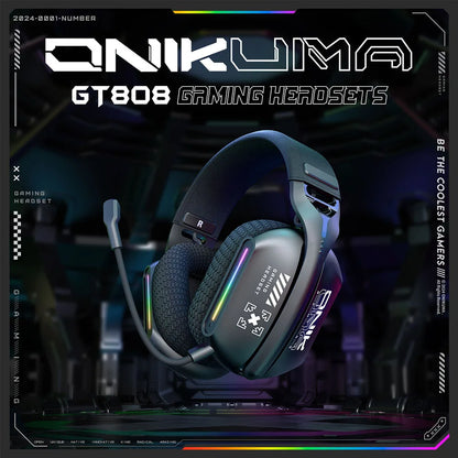 ONIKUMA Wireless Gaming Headset 3 Modes with Bendable HD Mic & Immersive Sound