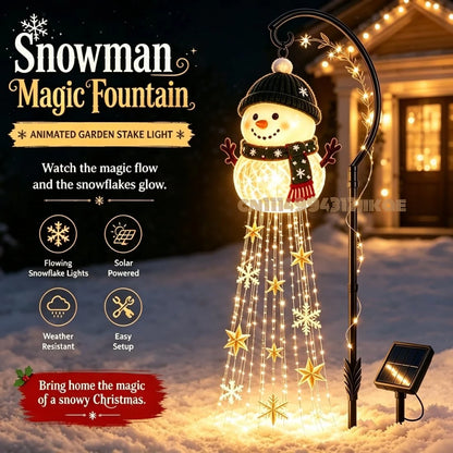 Snowman Starfall Christmas Garden Light