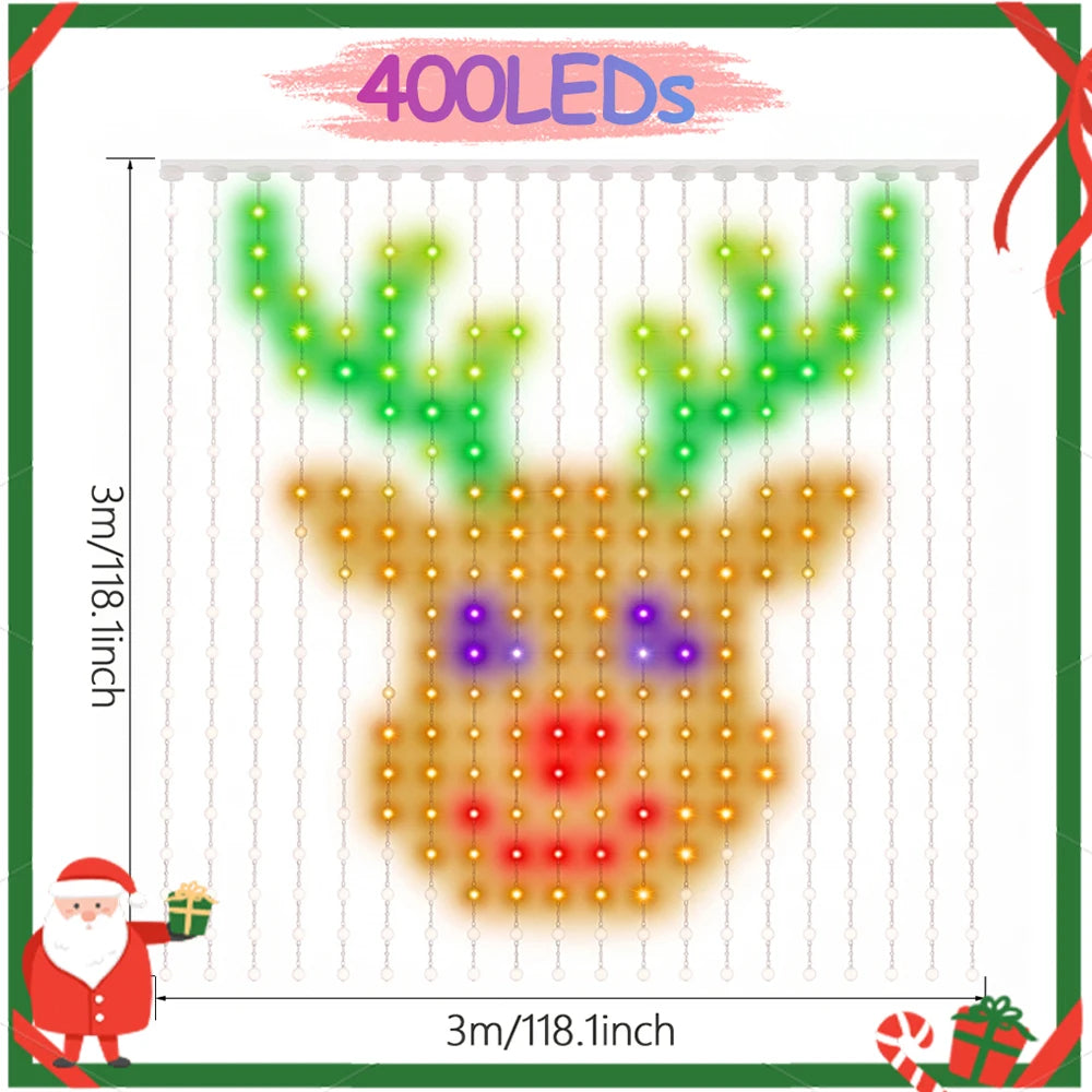 RGBIC Smart Christmas Curtain Lights