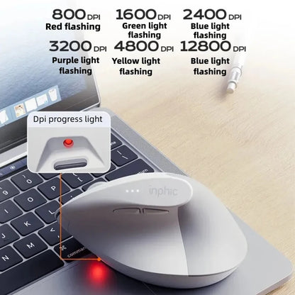 INPHIC X9 Pro Wireless Vertical Ergonomic Mouse
