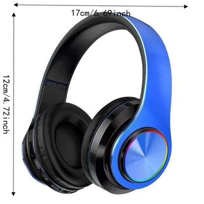 RGB Wireless Bluetooth Headphones with Microphone