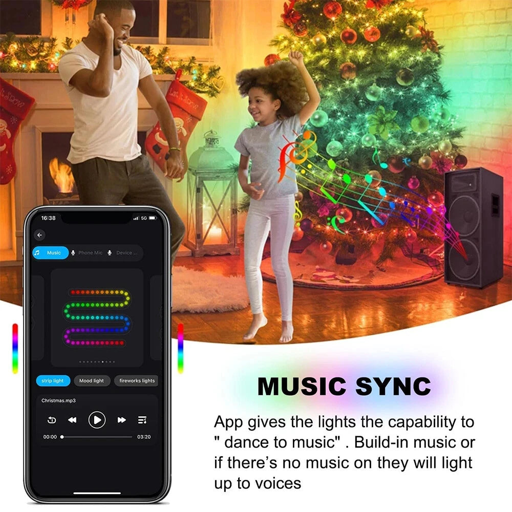 Smart Christmas Tree Lights with Star Topper