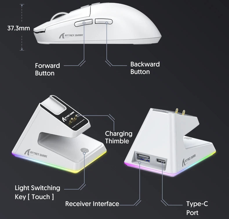 ATTACK SHARK X6 Wireless Gaming Mouse