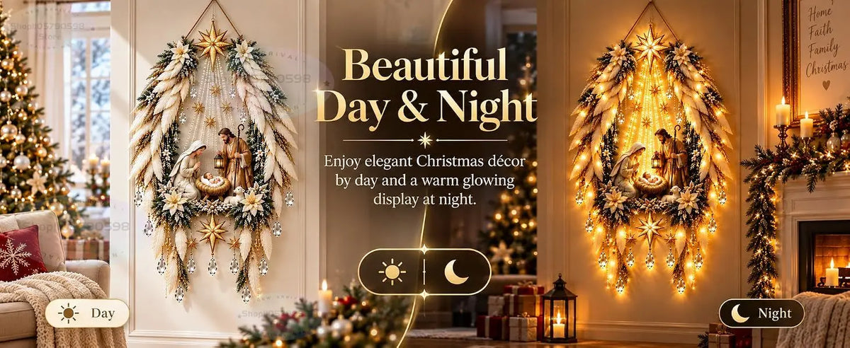 Lighted Nativity Wall Decor — Global Mix holiday decor image 10