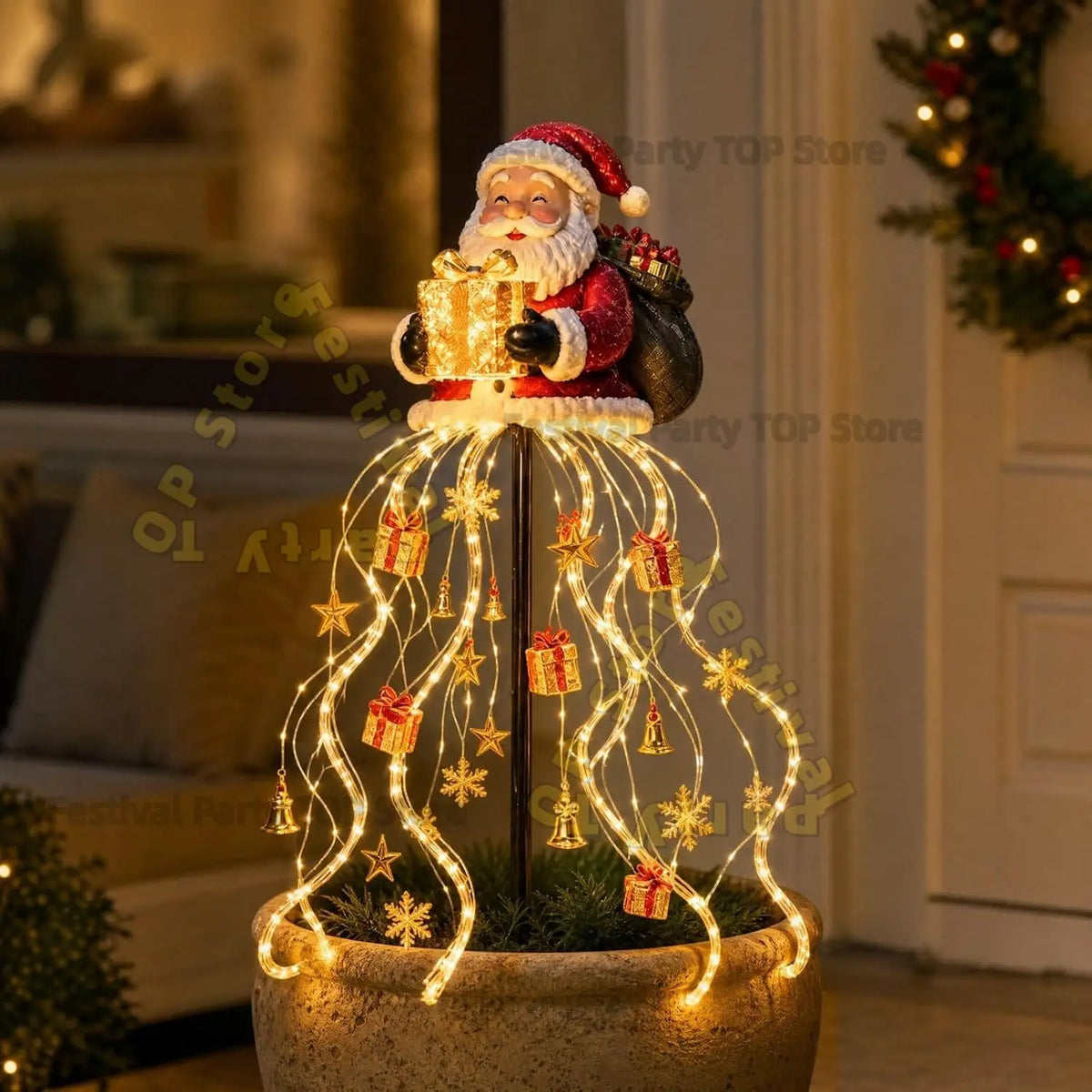 Santa Magic Fountain LED Garden Light — Global Mix holiday decor image 10