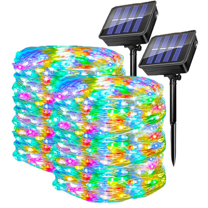 Outdoor Solar Christmas String Lights – 4 Pack