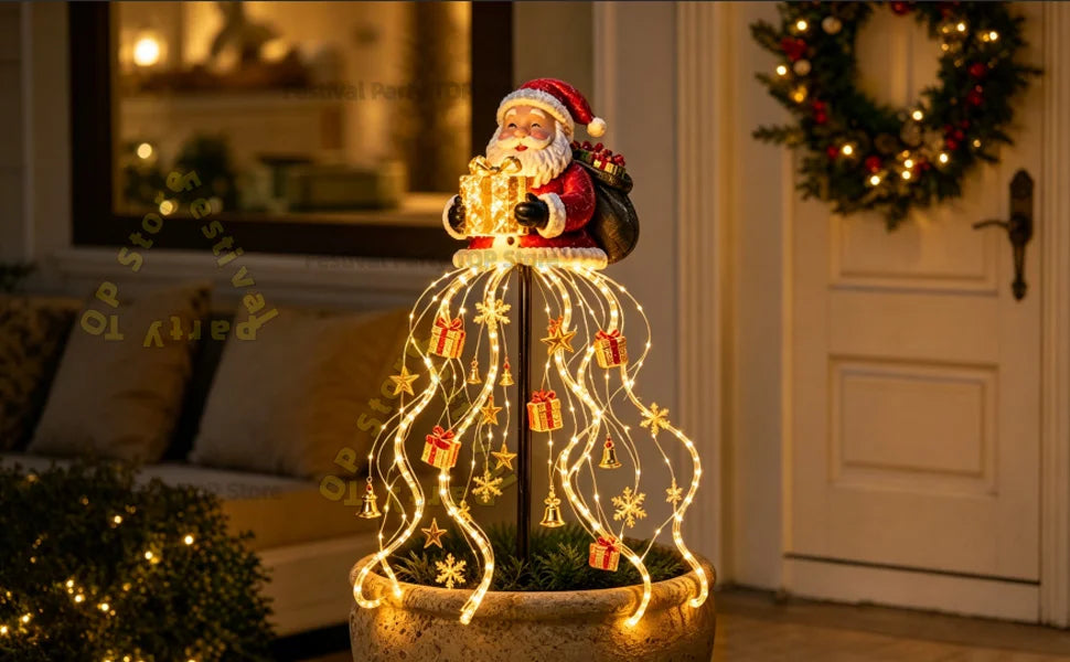 Santa Magic Fountain LED Garden Light — Global Mix holiday decor image 9
