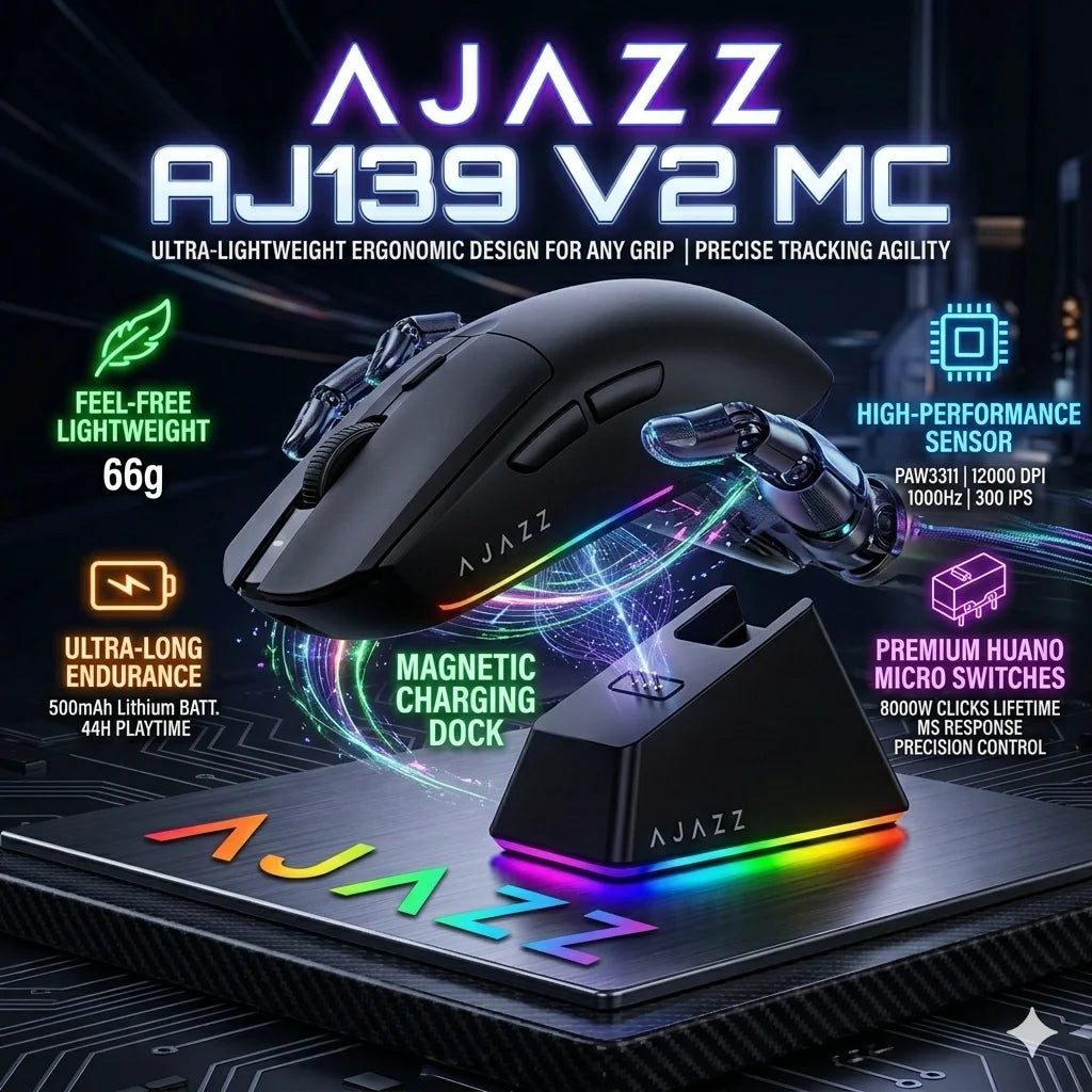Ajazz AJ139 V2 MC Wireless Gaming Mouse