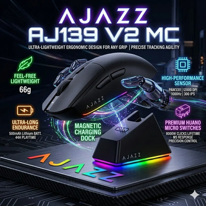 Ajazz AJ139 V2 MC Wireless Gaming Mouse