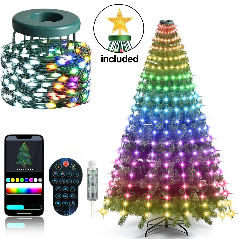 RGBIC Smart Christmas Tree Lights – 400 LED