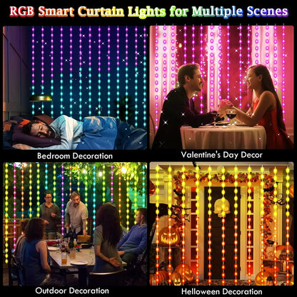 Smart LED Christmas Curtain Lights