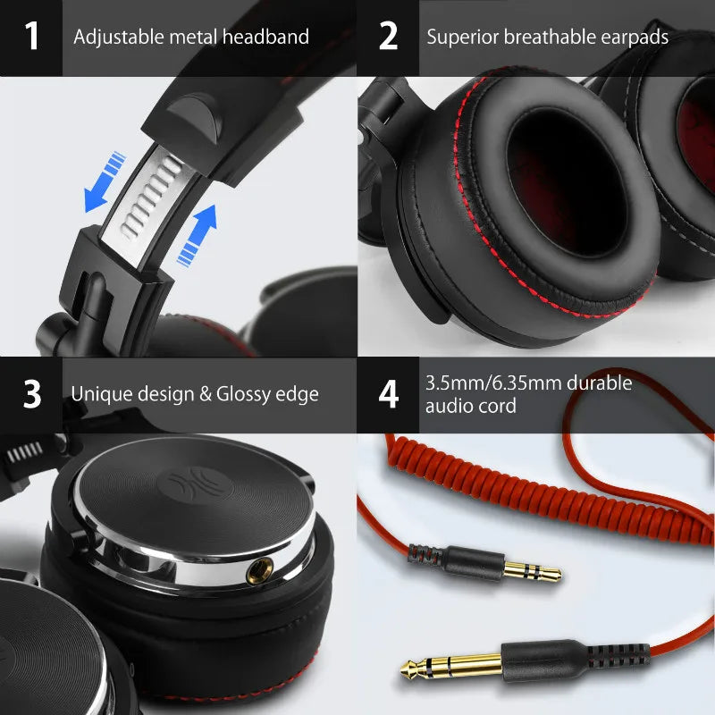 OneOdio Pro 50 Wired Studio Headphones with Microphone