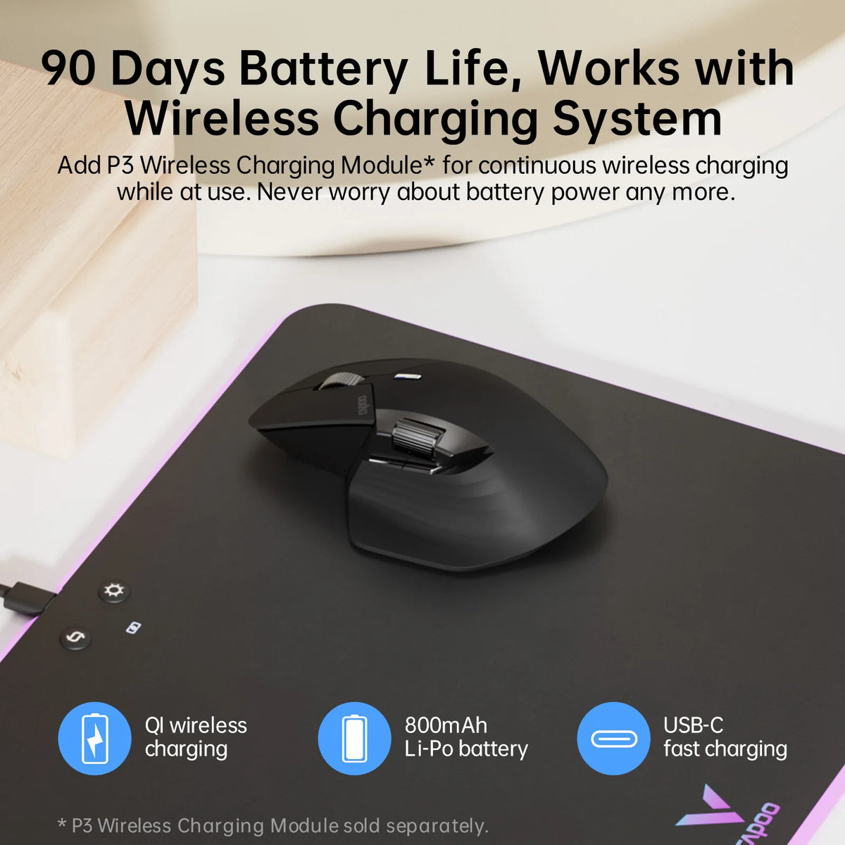 Rapoo MT760 Wireless Multi-Device Mouse
